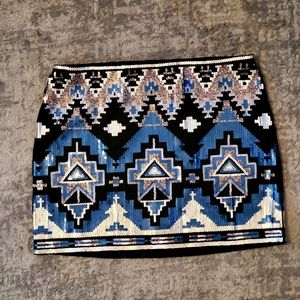 Sequenced mini skirt